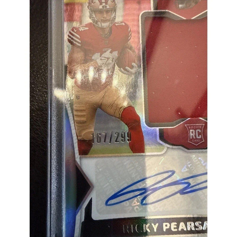 2024 Panini Certified Ricky Pearsall Freshman Fabric RC Patch Auto#'d/299